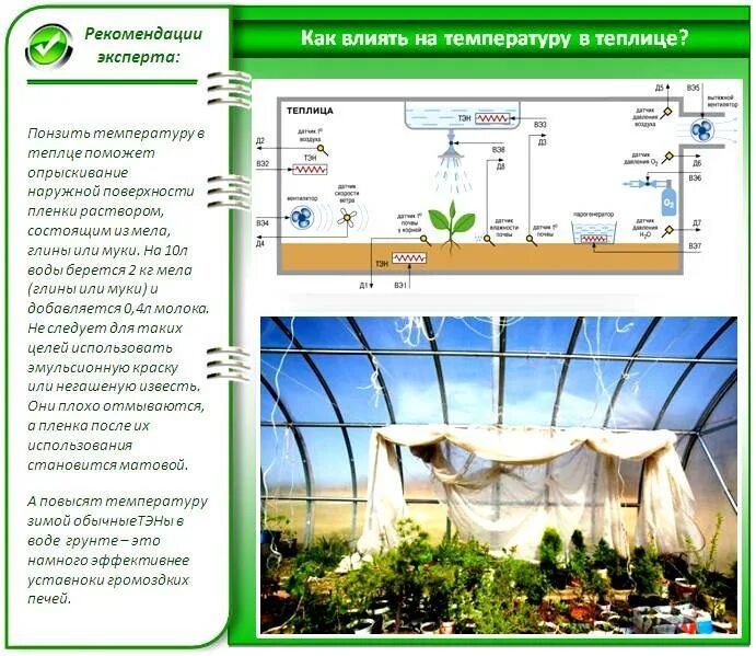 Какую температуру держит теплица