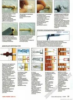 Отверстие больше дюбеля