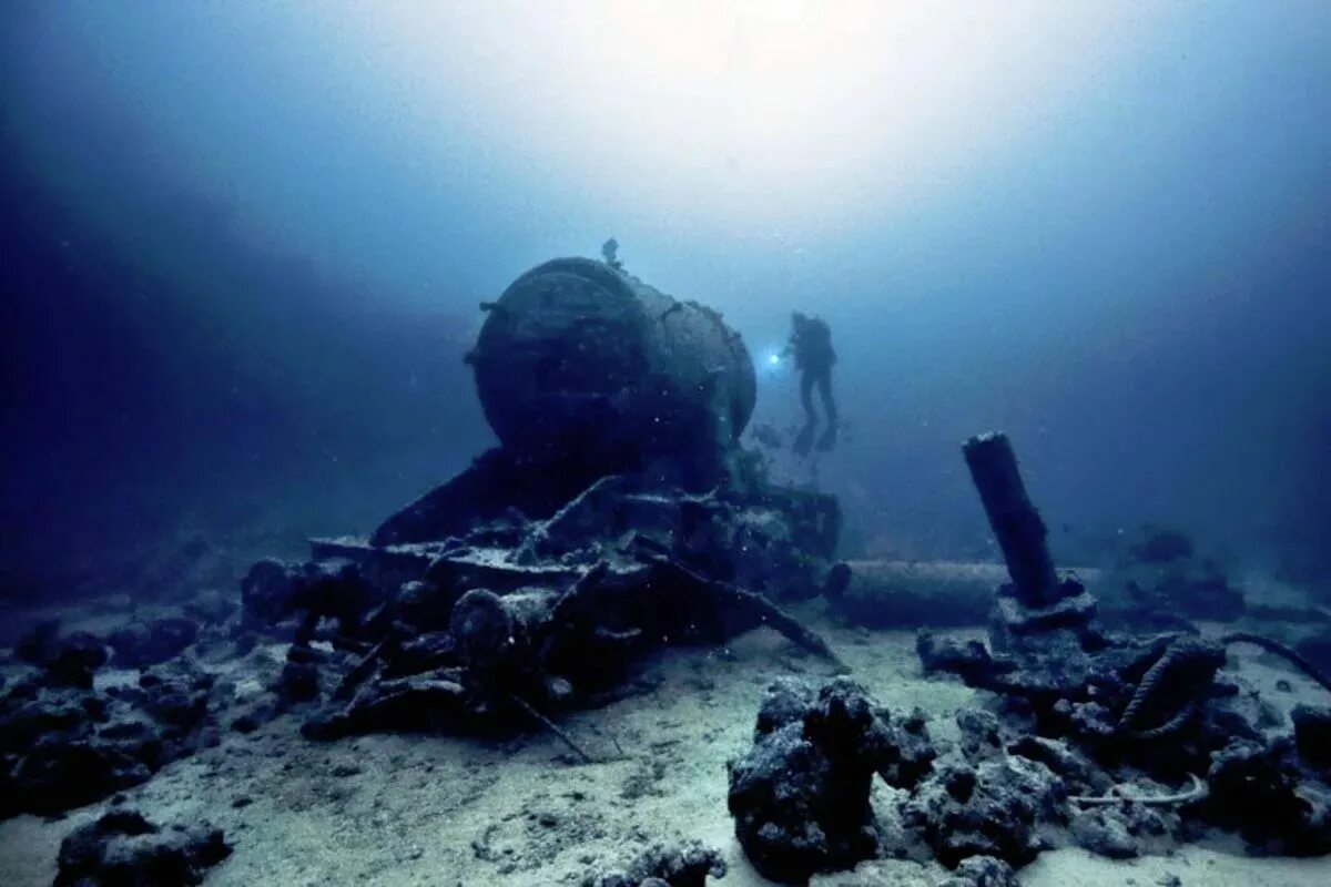 3 дня на дне океана. Поезд на дне Каспийского моря. Дно океана. Подводные находки. Затонувшие вещи.