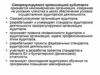Организация аудиторской деятельности