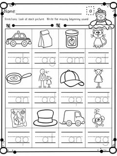 Cvc worksheets for kids