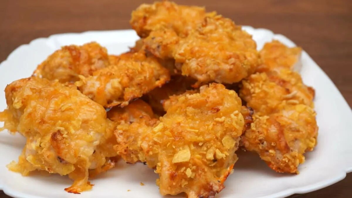 Можно ли наггетсы в духовке. Куриные пп наггетсы. куриные наггетсы в духовке. лангет куриный в духовке. филе в кукурузных хлопьях.