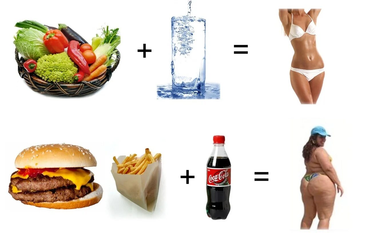 Мы есть то сколько мы едим. Питание для похудения. Неправильное питание. Правильное питание для похудения. Картинки с правильным питанием для похудения.