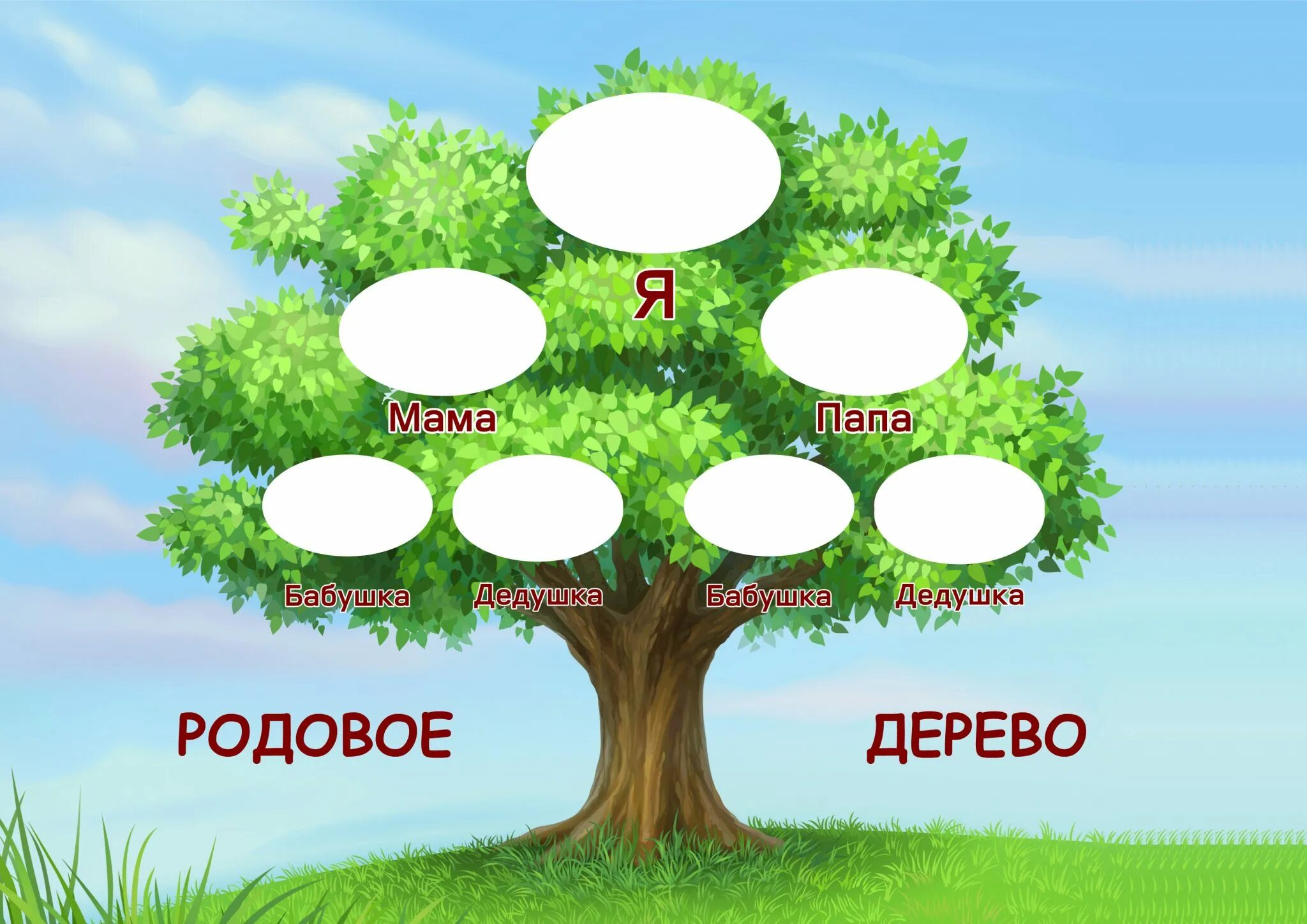 Древо семьи 2 класс окружающий мир шаблон