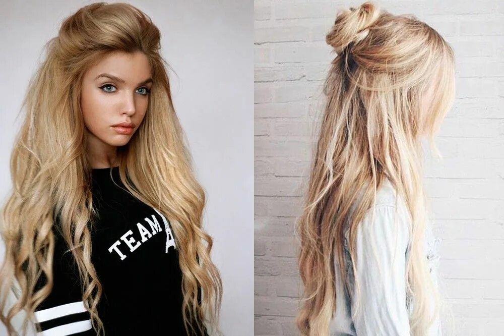 Half up hairstyles: 5 half-dos for short, medium, and long hair - Luxy ® Hair Up