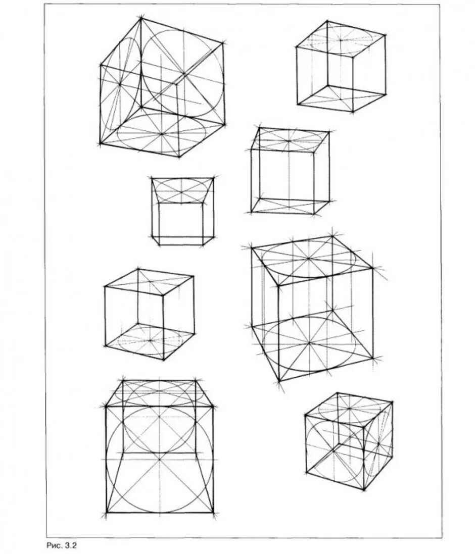 Куб сечение плоскостью. Построение гипсового куба. Куб в перспективе и сбоку. Построение куба в перспективе. Угловая перспектива куба пошагово.