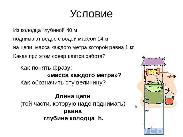 Человек поднял за 16 с ведро. Глубина воду ведра из колодца. Колодец глубиной 2 метра. Колодец ведро с водой. Ведро воды из колодца глубиной 3 м мальчик.