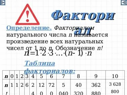 Почему факториал 0 равен единицы