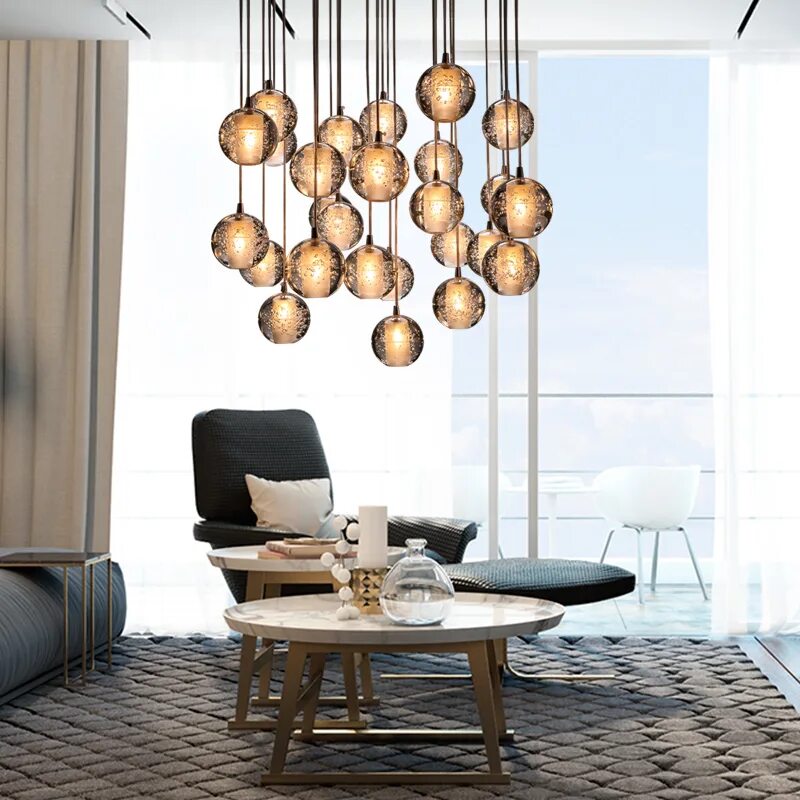 Crystal pendant lamp. Люстра bocci 14.7 led crystal glass. люстра modern g4 led bubble crystal ball ceiling light. led4 pendant light. люстра ten loft pendant.