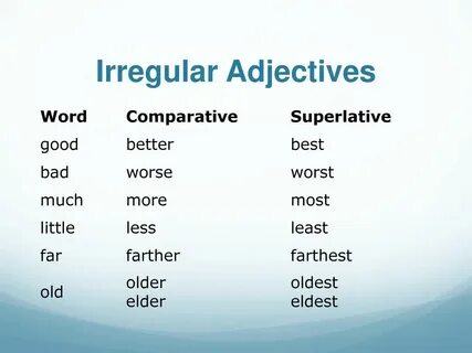 Far degrees of comparison