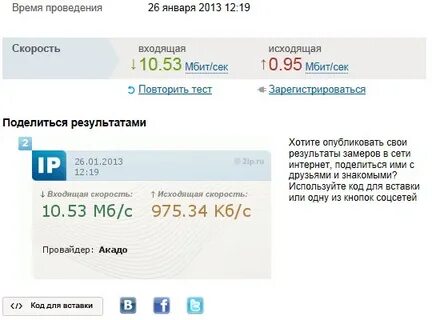 2ip скорость интернет соединения