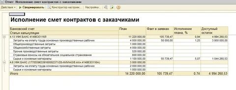 Контракты 1с