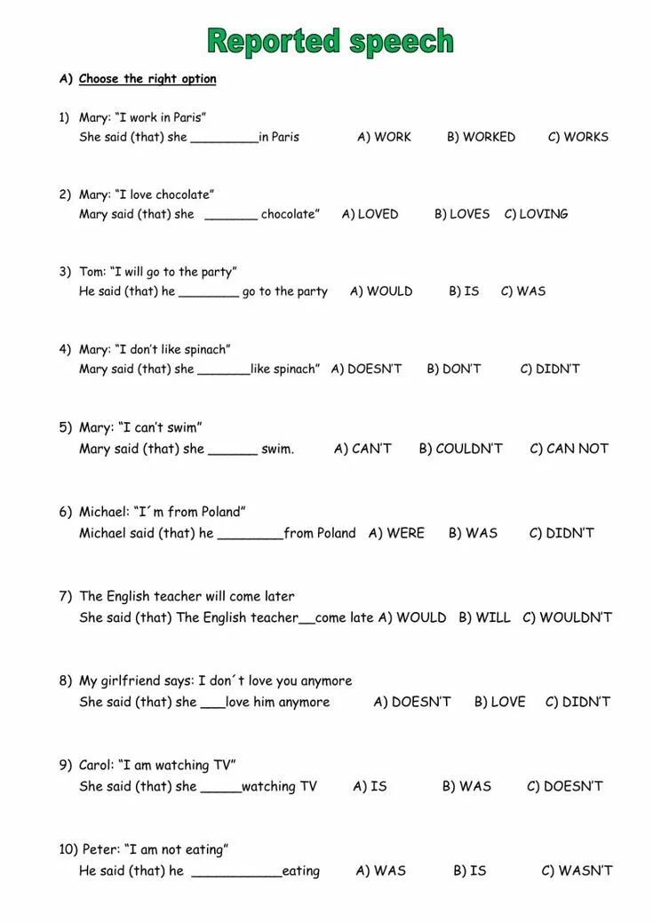 Косвенная речь Worksheets. Direct and reported Speech Worksheets. Direct and reported Speech exercises. Reported Speech задания. Reported speech tasks