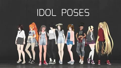 Anime idol poses