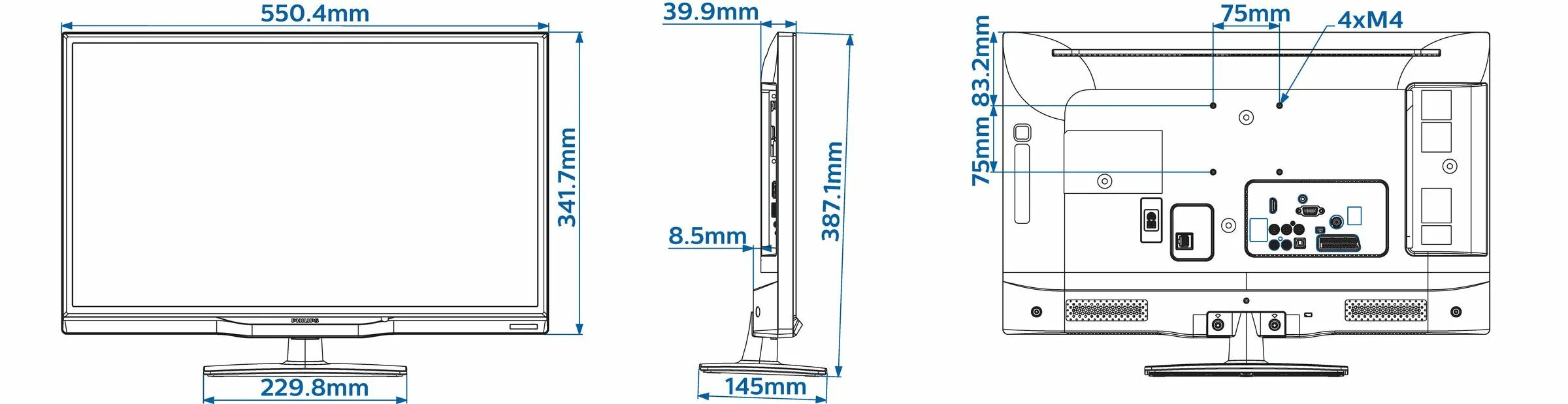 Размеры led телевизоров. ТВ Филипс 24 дюйма. Телевизор 24 дюйма Размеры. Габариты телевизора 24 дюйма. Телевизор 50 дюймов схема размещения.