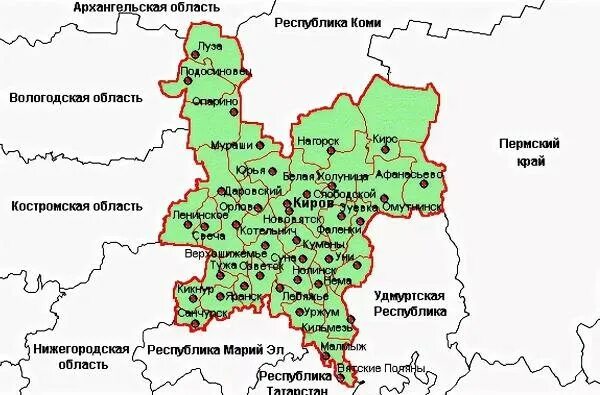 Сайт кировской области. Соседи Кировской области на карте. Границы Кировской области. С какими областями граничит Кировская область. Площадь территории Кировской области.