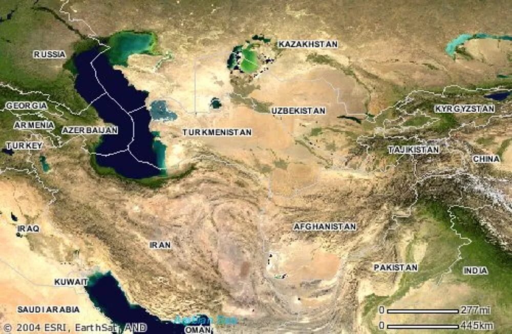 Море в средней азии 4. Центральная Азия. Карта средней Азии. Спутниковая карта центральной Азии.