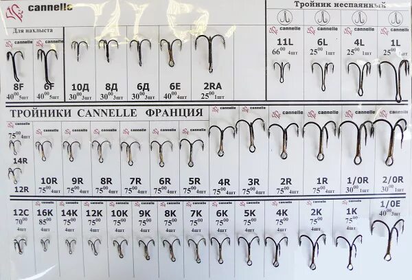Таблица размера тройников оунер относительно номера 20pcs/lot Super Sharp Barbed Hook Treble Fishing Hooks 4/6/8# High Carbon Steel
