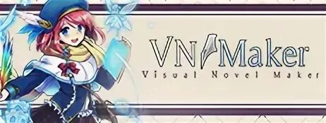 Visual maker. Visual novel maker logo.