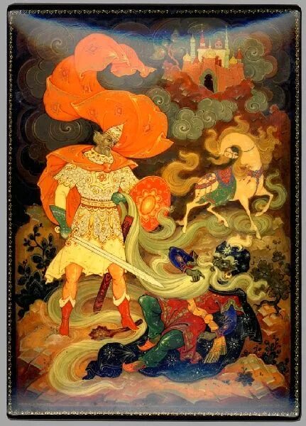 Волшебница отвергшая любовь черномора. Палех Черномор. Черномор из Руслана и Людмилы. Палехская роспись Кощей Бессмертный. Людмила и Черномор Холуй.