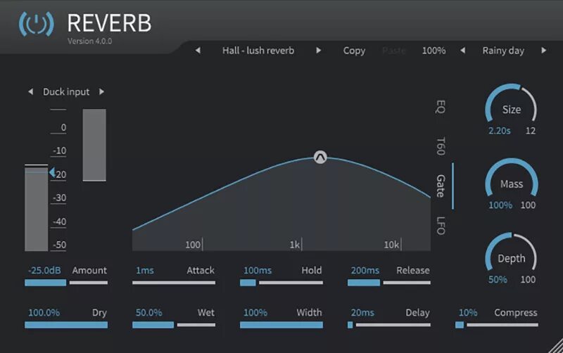 Let go reverb. Эквалайзер VST голубой. Granular Reverb VST. Реверберация в Музыке. Что такое Reverb в Музыке.