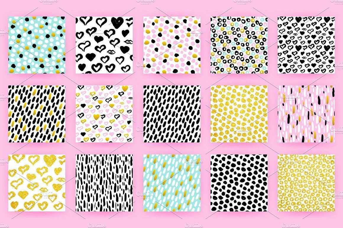 Паттерны кисти. Паттерн Brush Dot. Dots pattern seamless. Different patterns