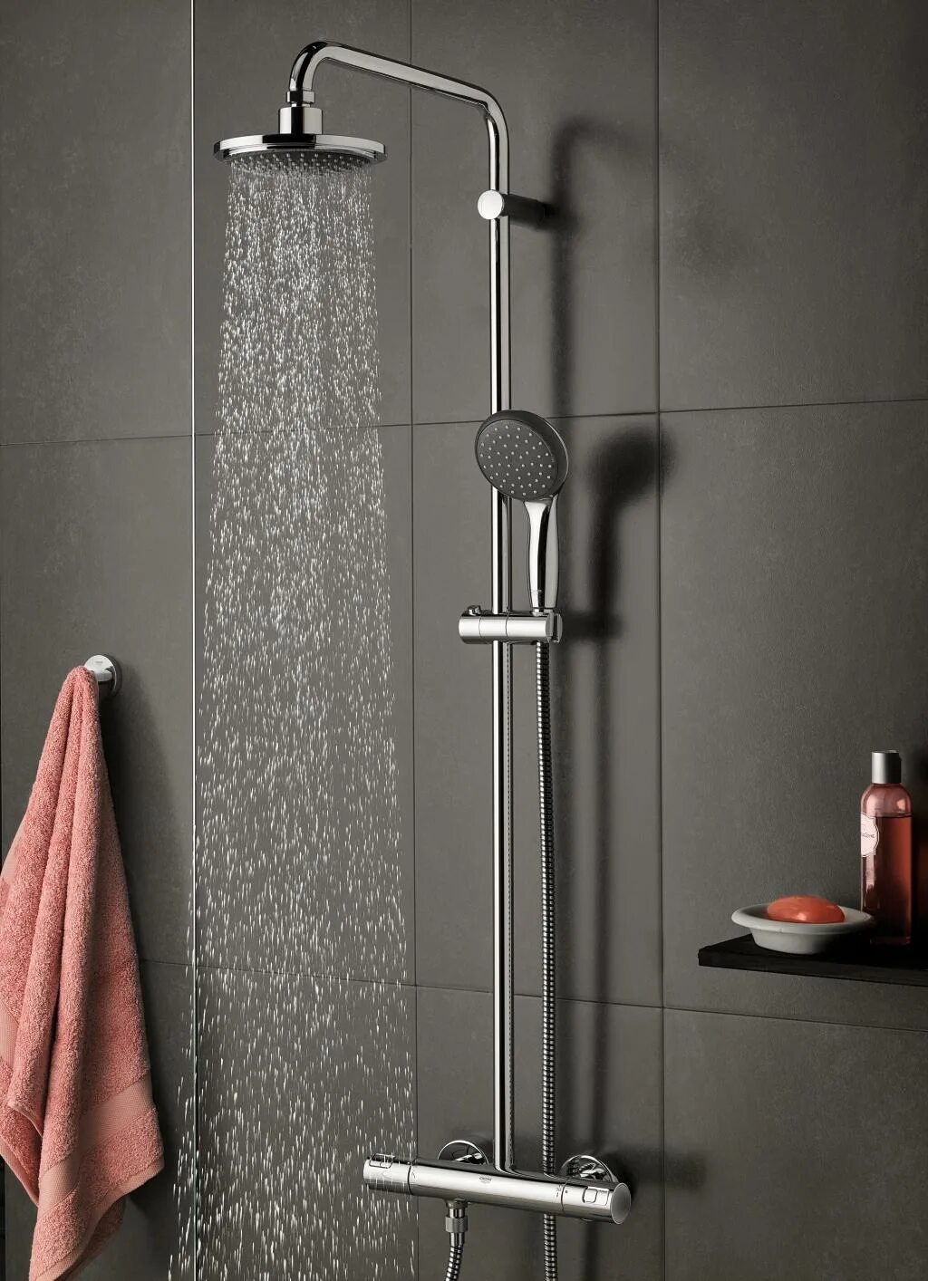 Душевая стойка комплектом. Grohe New Tempesta System 26381001. Grohe New Tempesta 27389002. Душевая стойка Grohe New Tempesta System 26381001. Душевая стойка Grohe New Tempesta 200 26452001 хром.