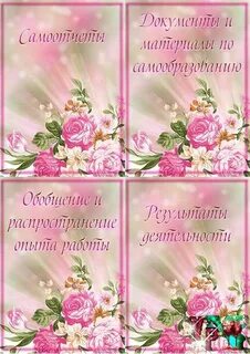 Профессиональное портфолио воспитателя детского сада