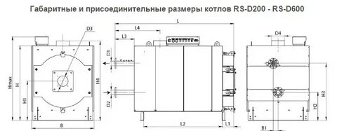 Присоединительные размеры котла