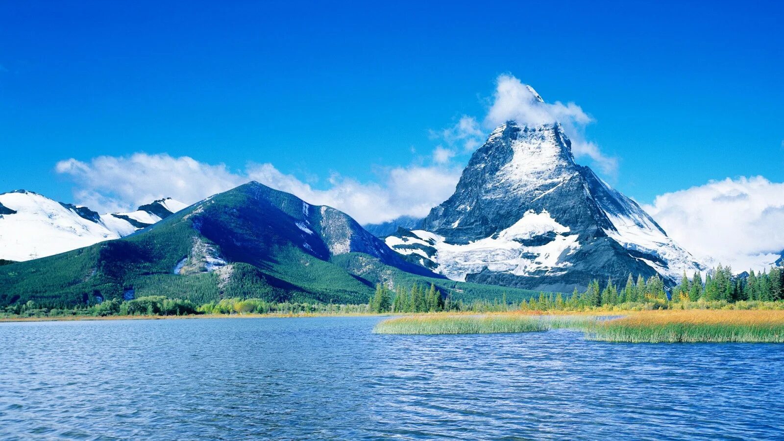 Обои качества 1080. Маунтайн Лейкс. Блу-Маунтинс (горы, США). Горы и вода. Пейзаж.