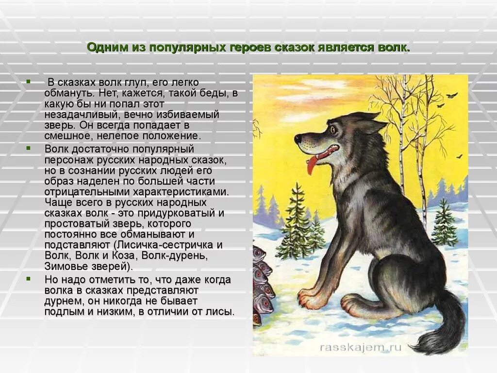 Волк рассказ для детей. Образ волка в сказках. Волк сказочный. Сказочное описание волка. Текст волк и собака