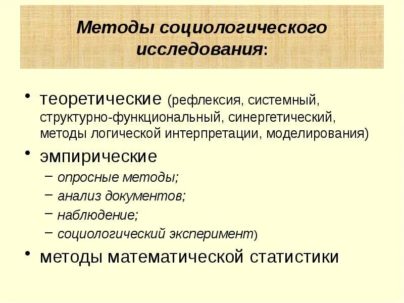 Методология и методы социологического исследования. Типы социологических исследований. Виды социологии. Методы изучения социологии.