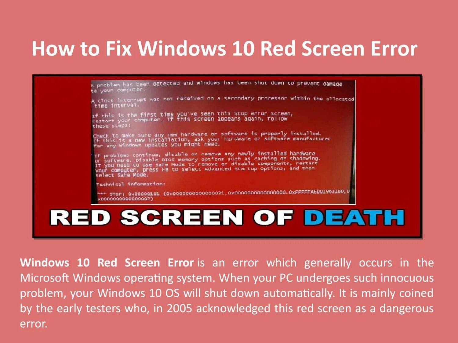 Ошибка red. Red Screen of Death Windows. RSOD экран. Red Screen of Death Windows 10. Windows Error Red Screen.