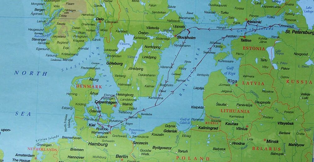 Балтика и Северное море карта. Балтийский залив на карте.