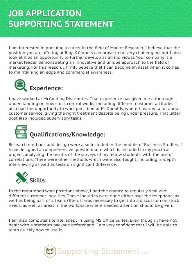 Supporting statement. Джоб стейтмент. how to write supporting statement. job statement. statement of support examples.