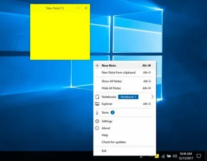 Sticky notes windows 10