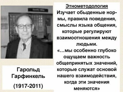 Этнометодология в социологии