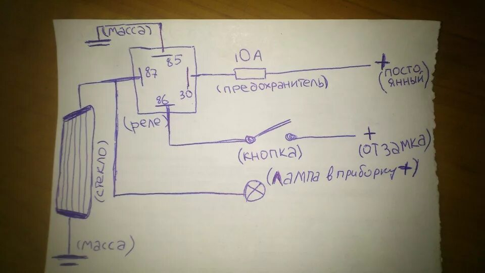 Как подключить обогрев стекла