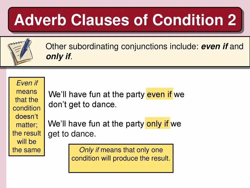 Adverb Clauses в английском языке. Adverbial Clauses of condition. Adverbial Clauses в английском языке. Clause of condition.