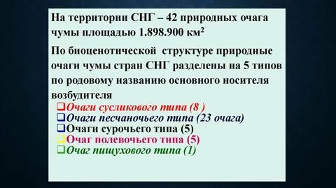 Виды природных очагов
