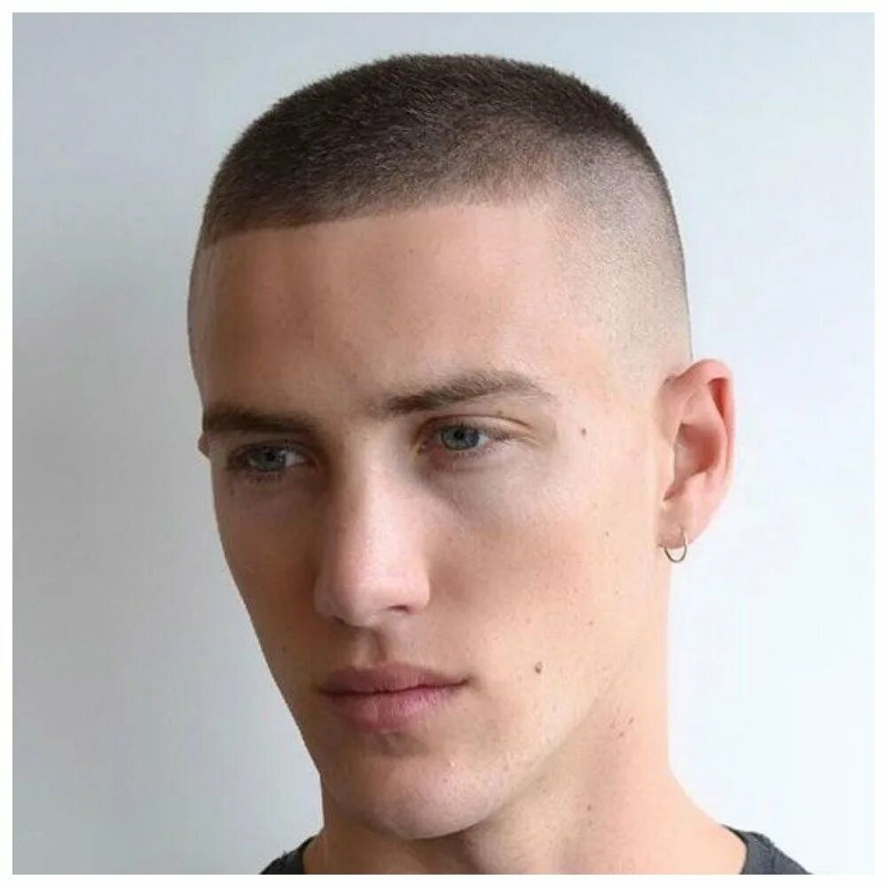 Фейд полубокс. Фейд канадка. Buzz Cut стрижка. Полубокс кроп. Мужская стрижка 4