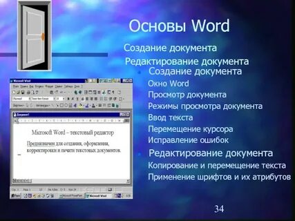 Ms word создание и редактирование документа