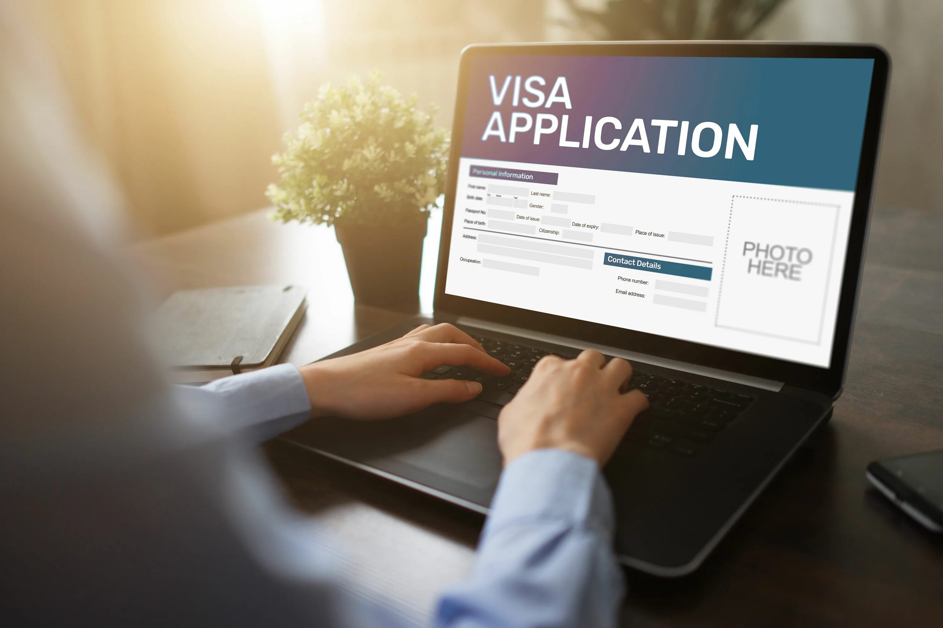 Apply process. Visa application.
