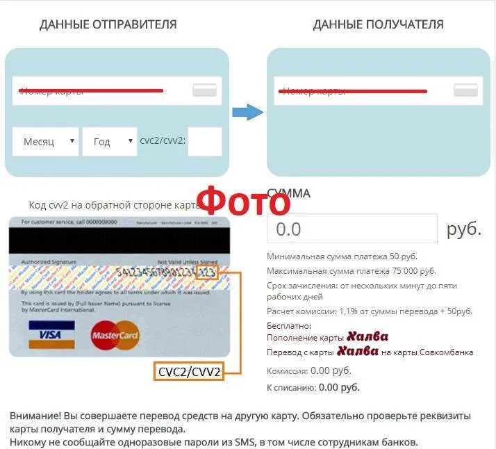 Пополнение карты. Данные карты. Перевести с карты Совкомбанка на карту Сбербанка. Пополнить карту халва без комиссии.