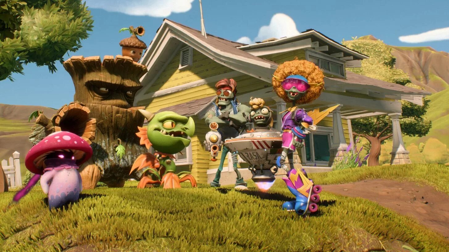 Боя против зомби. Plants vs Zombies: битва за нейборвиль. PVZ битва за нейборвиль. Plants vs Zombies Battle for Neighborville 2. PVZ Garden Warfare битва.