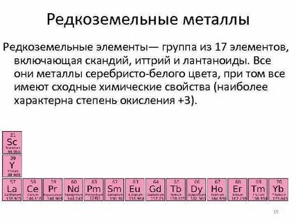 Название редких металлов
