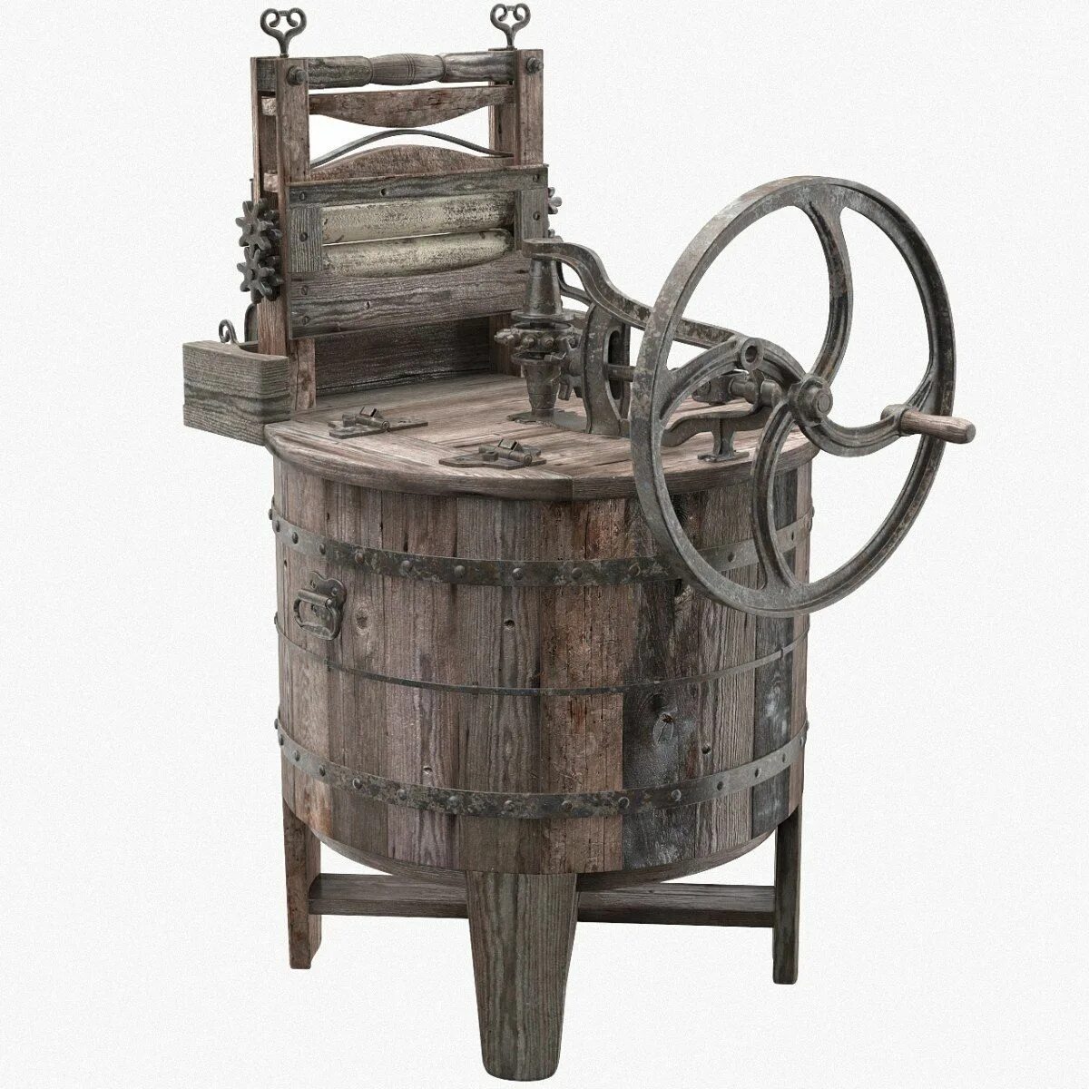 Первая стирка машинки. Первая стиральная машина Джеймса Кинга. Древняя стиральная машина.