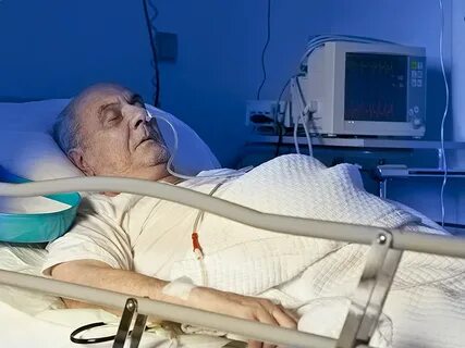 Человек в агонии перед смертью