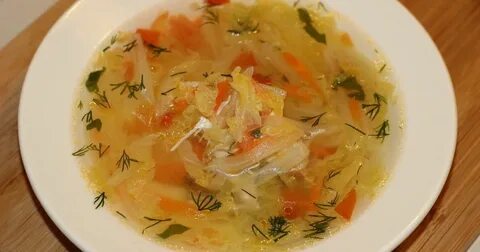 Суп с пекинской капустой и курицей