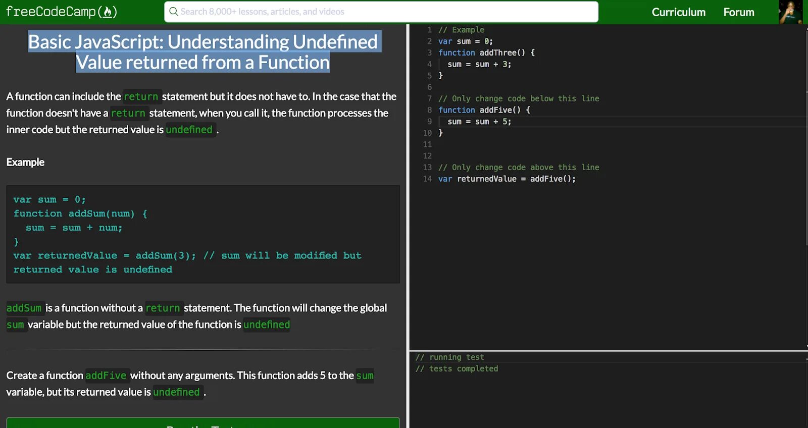 Return js. Undefined js. Value js. Basic js. Function a b return a b